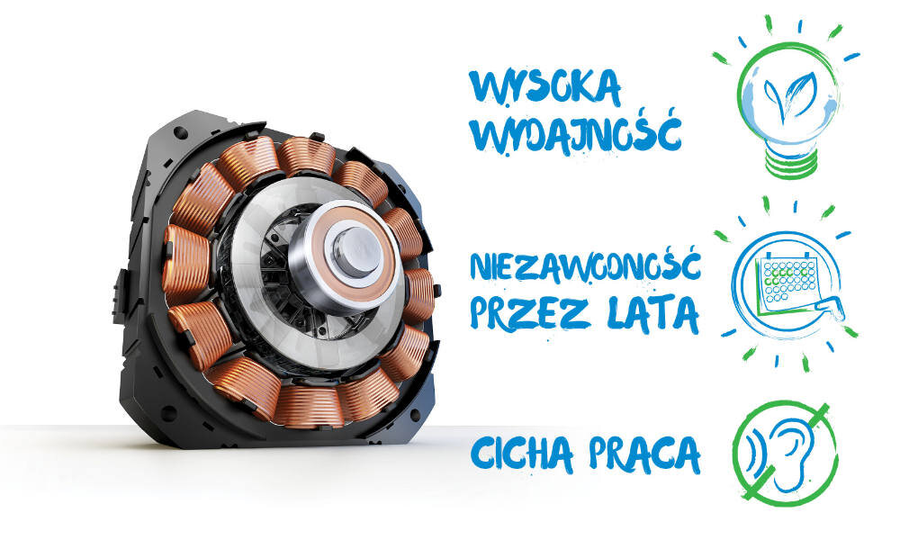 Pralko-suszarka BEKO HTV8712XW - Silnik inwerterowy