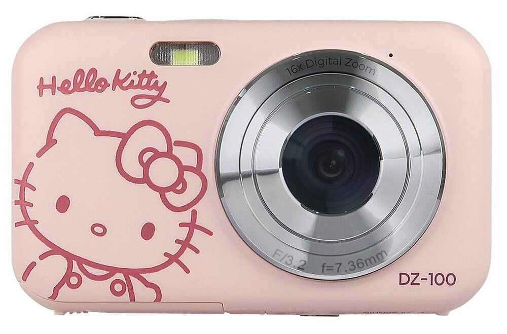 YASHICA DZ-100 aparat cyfrowy styl Y2K nostalgiczny design Hello Kitty fotografia cyfrowa