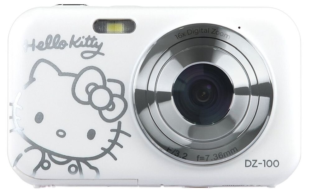 YASHICA DZ-100 aparat cyfrowy styl Y2K nostalgiczny design Hello Kitty fotografia cyfrowa