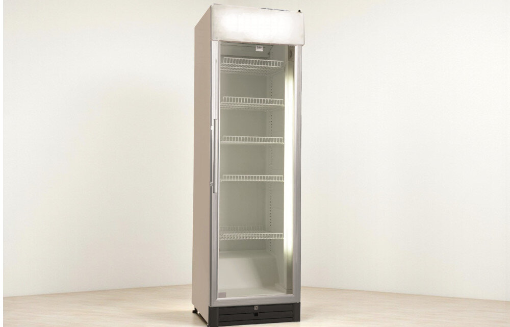 WITRYNA CHŁODNICZA BEKO PROFESSIONAL ADN 221C BP front bok zamknięta półki druciane