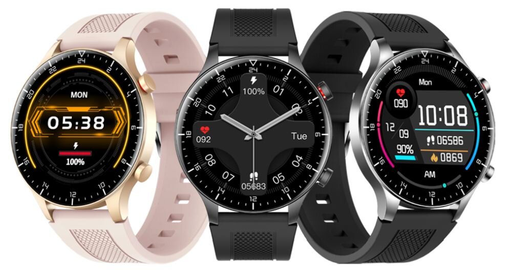 Smartwatch KUMI GW16T Pro KU-GW16TP ekran bateria czujniki zdrowie sport pasek ładowanie pojemność rozdzielczość łączność sterowanie krew puls rozmowy smartfon aplikacja