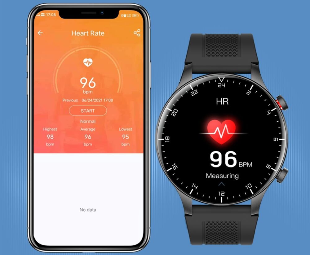 Smartwatch KUMI GW16T Pro KU-GW16TP ekran bateria czujniki zdrowie sport pasek ładowanie pojemność rozdzielczość łączność sterowanie krew puls rozmowy smartfon aplikacja