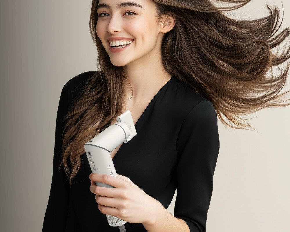 Suszarko-lokówka AENO HS1 2 w 1 suszarka lokówka Obracany korpus komfort i wygoda rutyna pielęgnacja