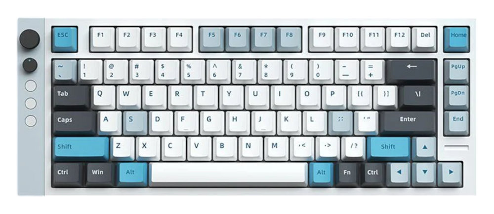 LAMZU Jet 75 Solidna konstrukcja odporność 340 x 133 x 42 mm 1,29 kg - klawiatura od góry
