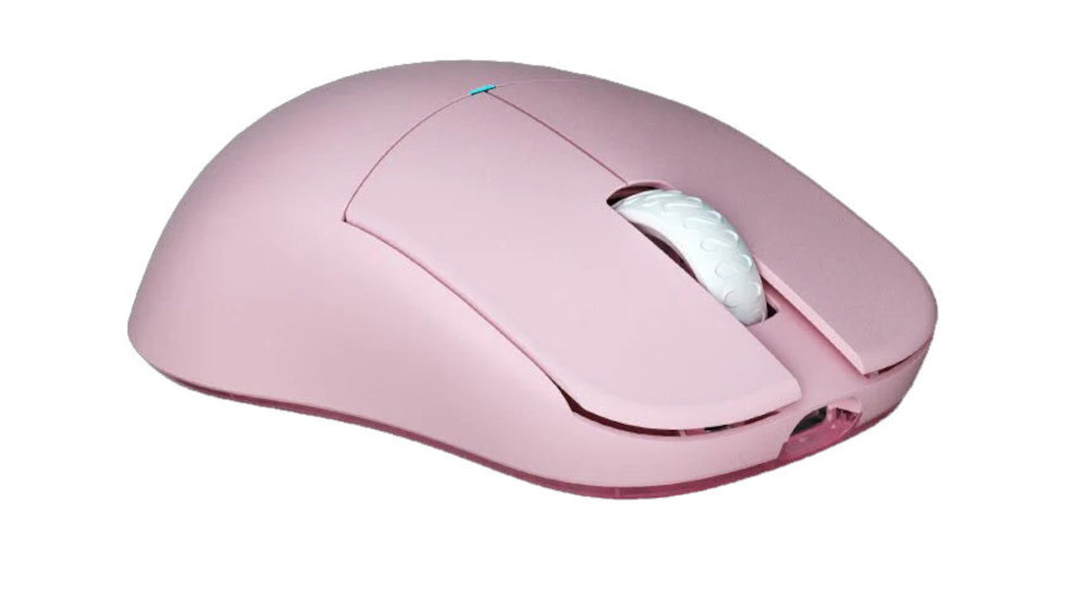 LAMZU Atlantis Mini Champion Edition bezprzewodowa mysz gamingowa sensor PixArt PAW3950 optyczne przełączniki Omron 30 000 DPI - myszka na białym tle