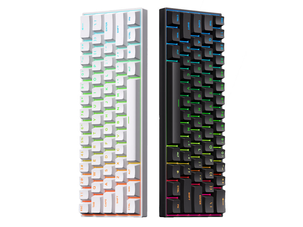 MCHOSE MC-ACE60 Solidna konstrukcja odporność 290 x 100 x 28 mm 1030 g - klawiatura w dwóch odcieniach - białym i czarnym