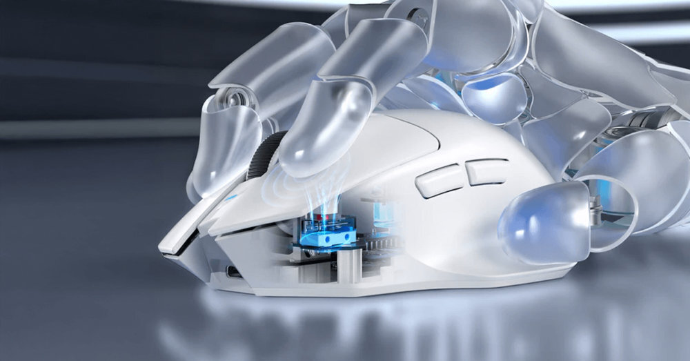 MCHOSE G7 wyprofilowana forma dłoni podpórka pod kciuk 59 g przyjazna dla skóry powłoka - wnętrze myszki