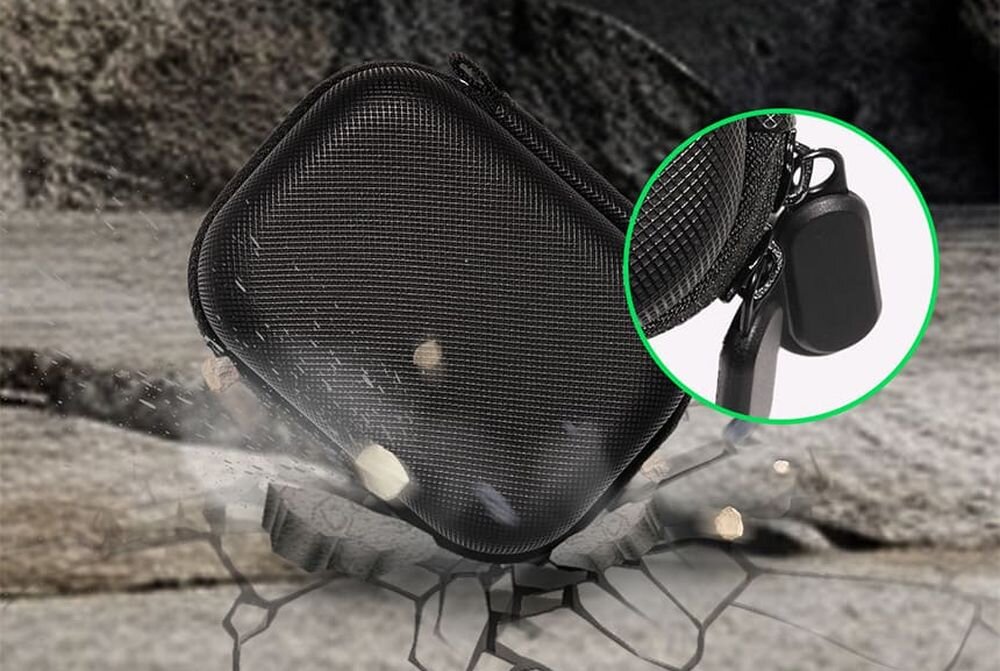 Etui Araree Carrying Case Small zamek blyskawiczny w etui, wewnetrzna siateczkowa kieszonka, zewnetrzny uchwyt