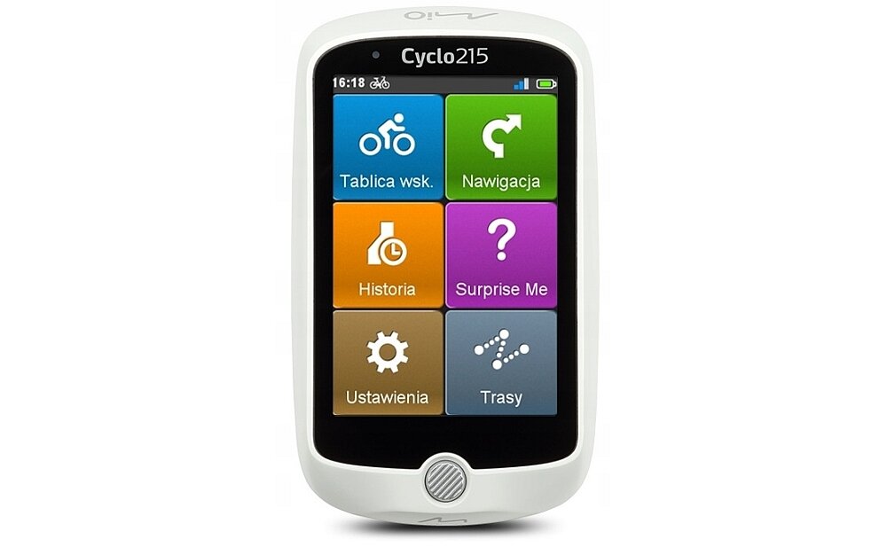 Nawigacja MIO Cyclo 215 HC ekran gps mapy waga wymiary pamięć bateria uchwyt