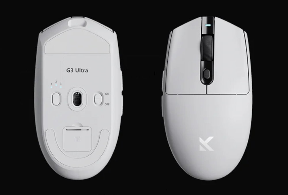 MCHOSE MC-G3 Solidna konstrukcja odporność 116,5 x 62,9 x 38,2 mm - myszka od spodu i od góry