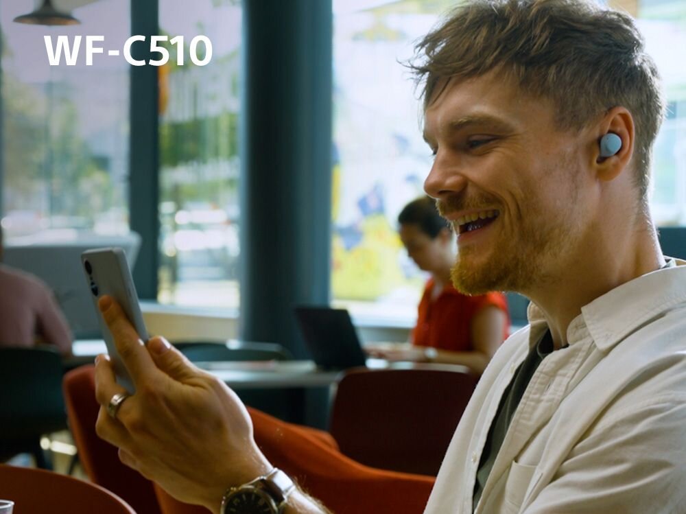 Słuchawki dokanałowe SONY WF-C510 dwa urzadzenia lacznosc 