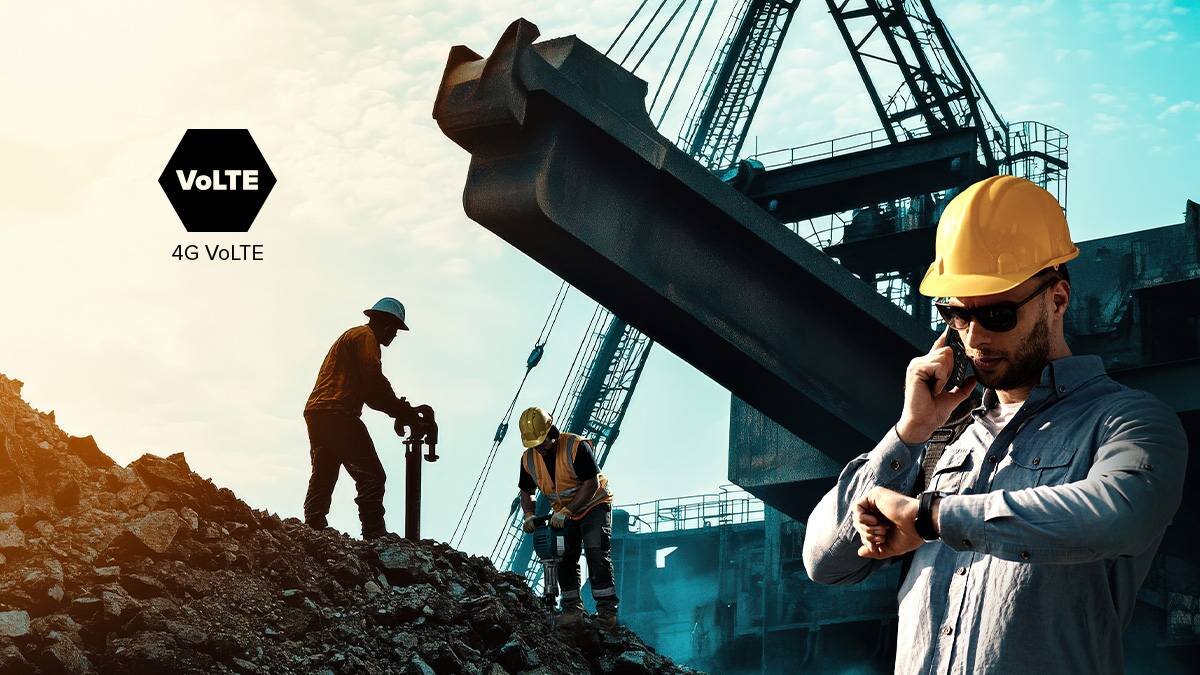 Telefon MYPHONE Hammer Rock LTE prace na budowie, VoLTE łączność