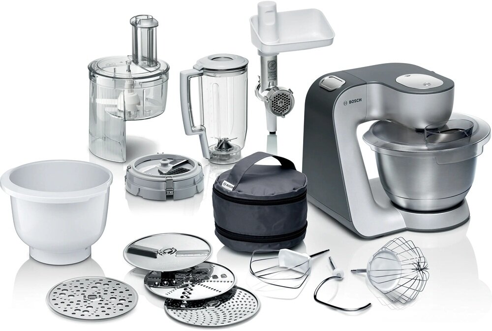 Robot kuchenny planetarny BOSCH MUM58368 dopasowany kształt misy i mieszadeł, dokładne łączenie składników, równomierne wyrabianie