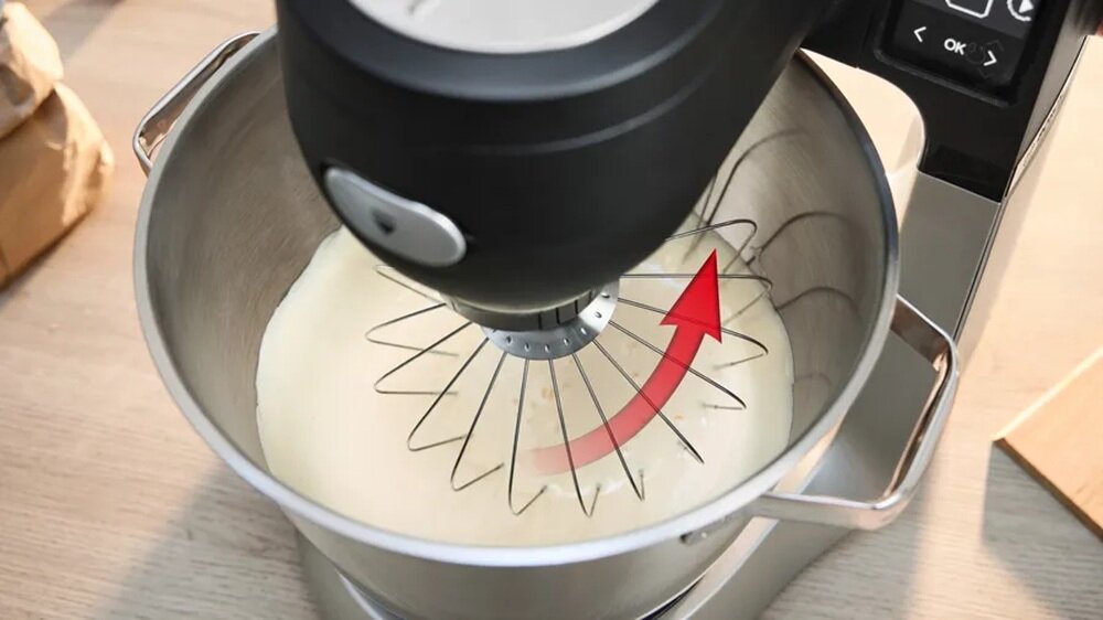 Robot kuchenny planetarny BOSCH MUM58368 ruch planetarny 3d, w 3 kierunkach jednocześnie, z boków, dna i środka misy