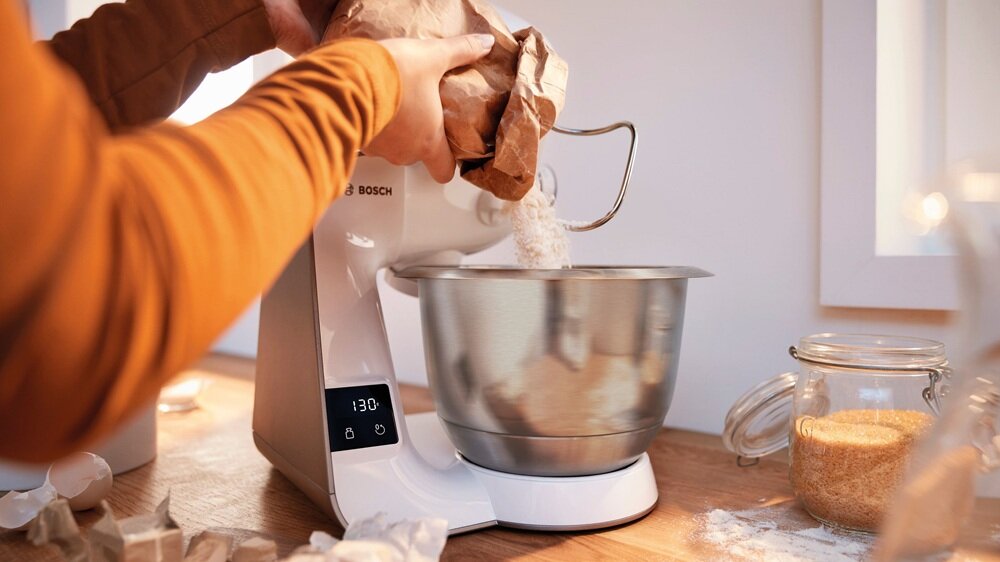 Robot kuchenny planetarny BOSCH MUM5XL74 misa ze stali nierdzewnej, pojemna, porawa estetyki