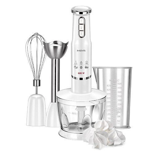 Blender ręczny MBL-43 wraz z akcesoriami.