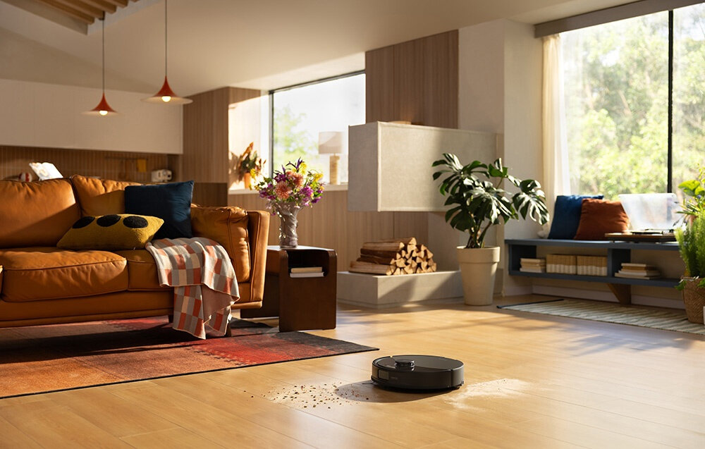 Robot sprzątający ROBOROCK Q10 PF Czarny Bez obaw o plątanie włosów Szczotka główna w kształcie litery V z gumy, włosia i grzebienia JawScrapers szczotka boczna z miękką osłoną zbiera włosy i nie dopuszcza do ich zaplątywania