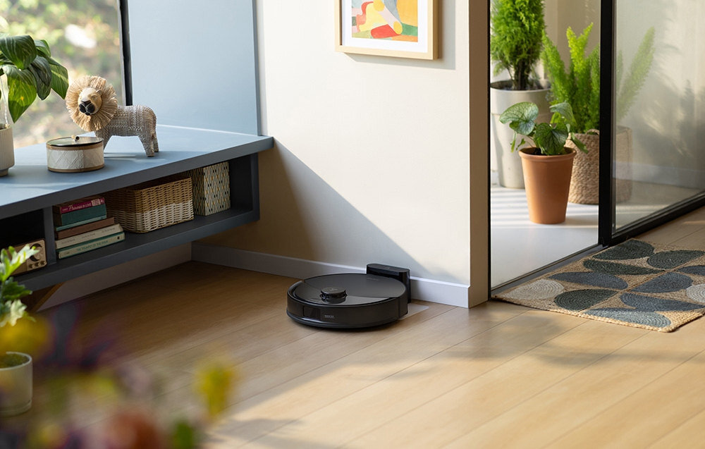 Robot sprzątający ROBOROCK Q10 PF Czarny Higieniczne użytkowanie dostosowanie poziomu nawilżenia mopa trzystopniowa regulacja przepływu tematu system Auto Lifting Mopping moduł mopujący unosi się na wysokość 8 mm ochrona