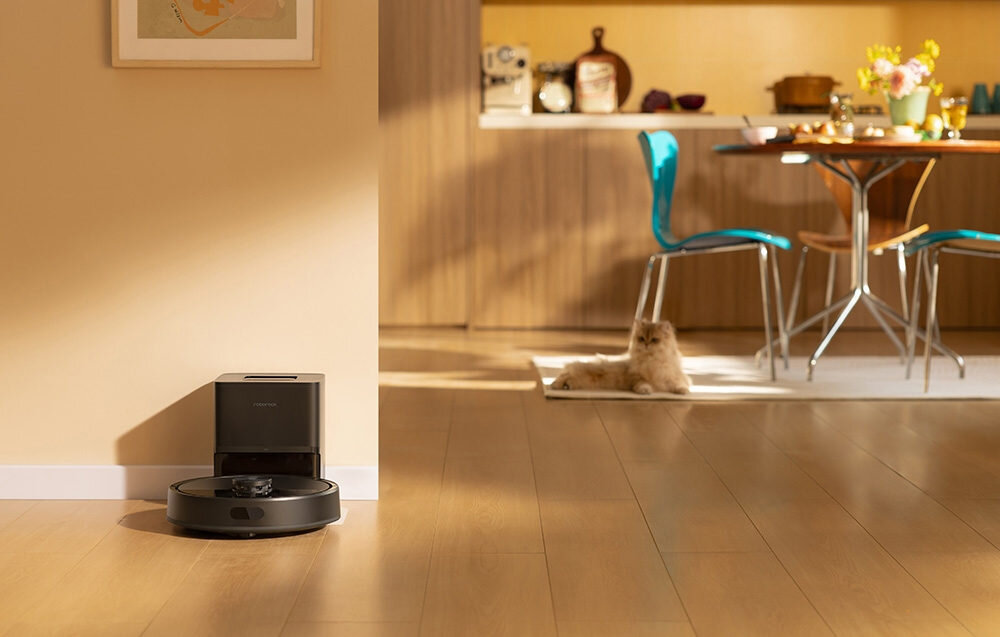 Robot sprzątający ROBOROCK Q7 TF+ Czarny Automatyczne opróżnianie stacja RockDock Plus pojemność zanieczyszczenia pyłki i alergeny wymiana konstrukcja