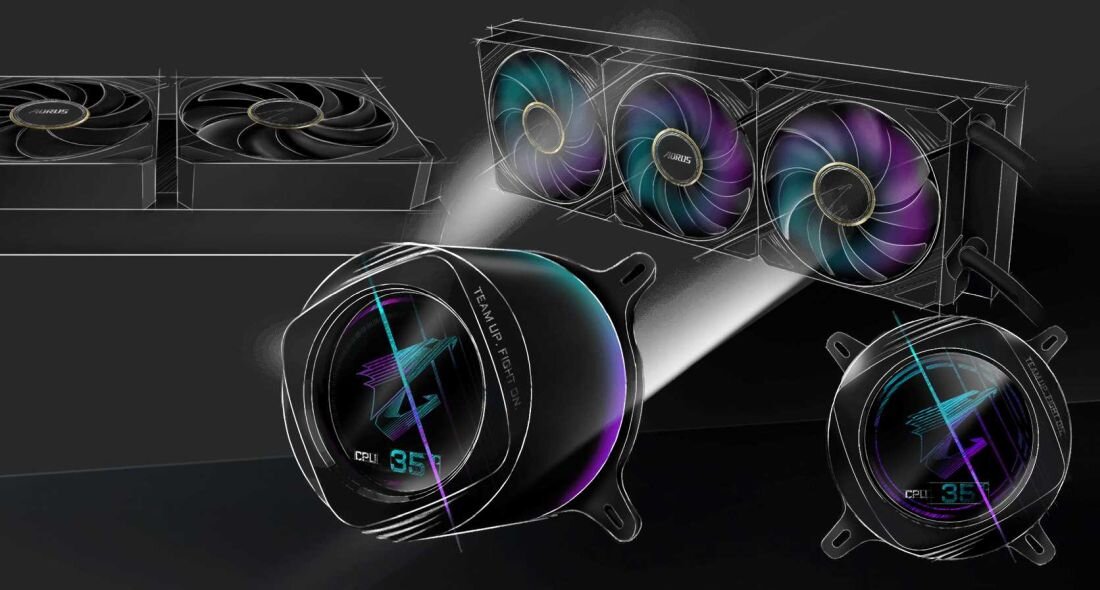 Chłodzenie wodne GIGABYTE Aorus WaterForce X II 360 - Monitor Gamingowy