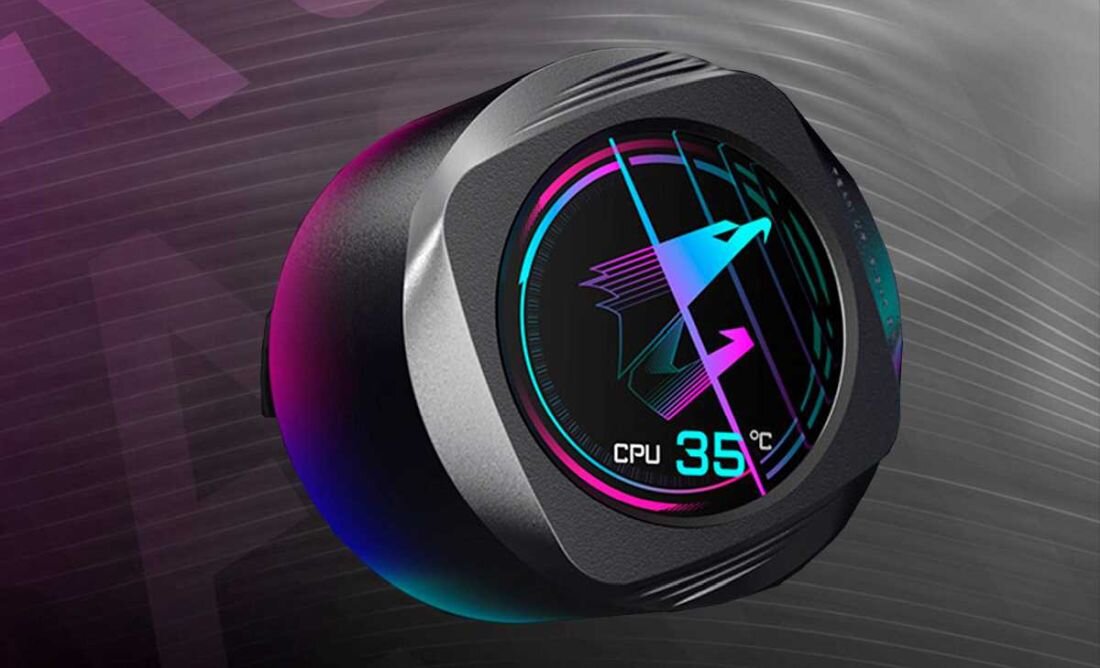 Chłodzenie wodne GIGABYTE Aorus WaterForce X II 360 - LCD Edge View 