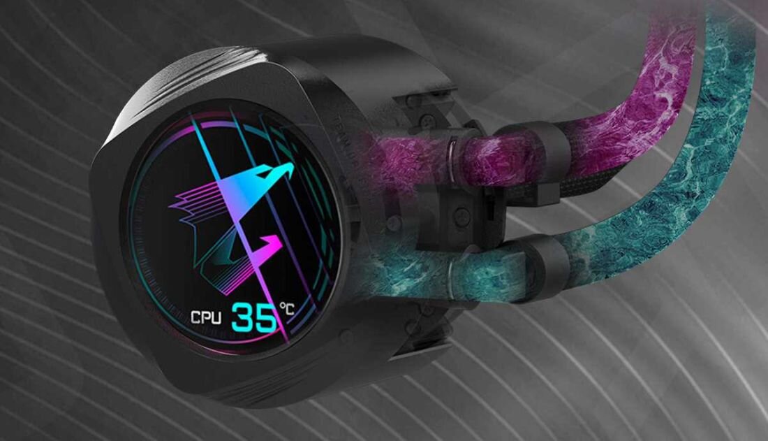 Chłodzenie wodne GIGABYTE Aorus WaterForce X II 360 - Duża powierzchnia płyty