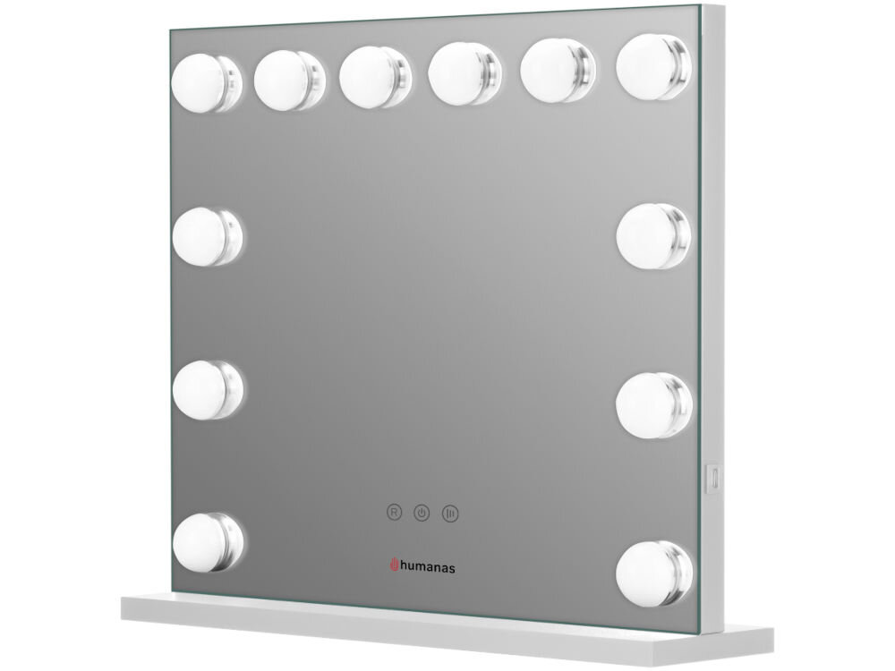 Lusterko kosmetyczne HUMANAS HS-HM02 Biały diody LED oświetlenie twarzy mleczny dyfuzor moc światła 