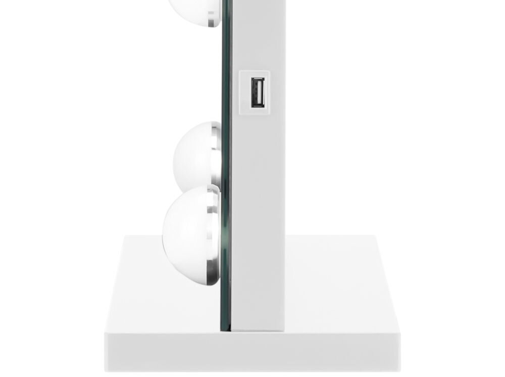 Lusterko kosmetyczne HUMANAS HS-HM02 Biały port USB ładowanie gniazdo zasilania  