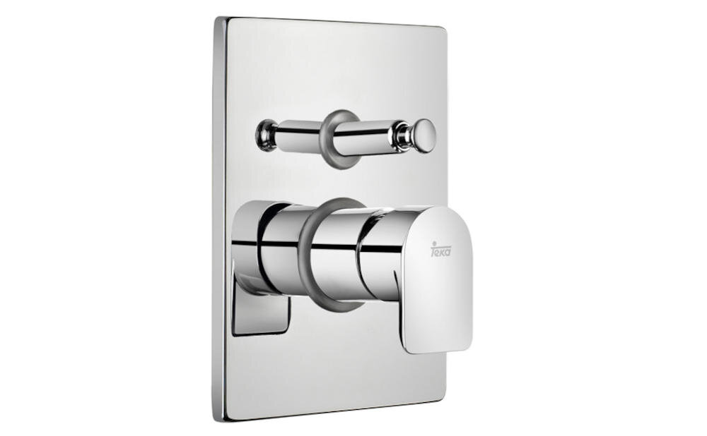 TEKA Formentera 621710200 kolekcja sense nowoczesny design wyposażenie relaks miękkość kształty ciche działanie metaliczne wykończenie detale bateria wannowa