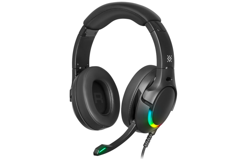 Słuchawki DEFENDER Galaxy Pro 7.1 RGB  jakość wykonanie przetworniki  łączność mikrofon regulacja głośność nauszniki pałąk regulacja