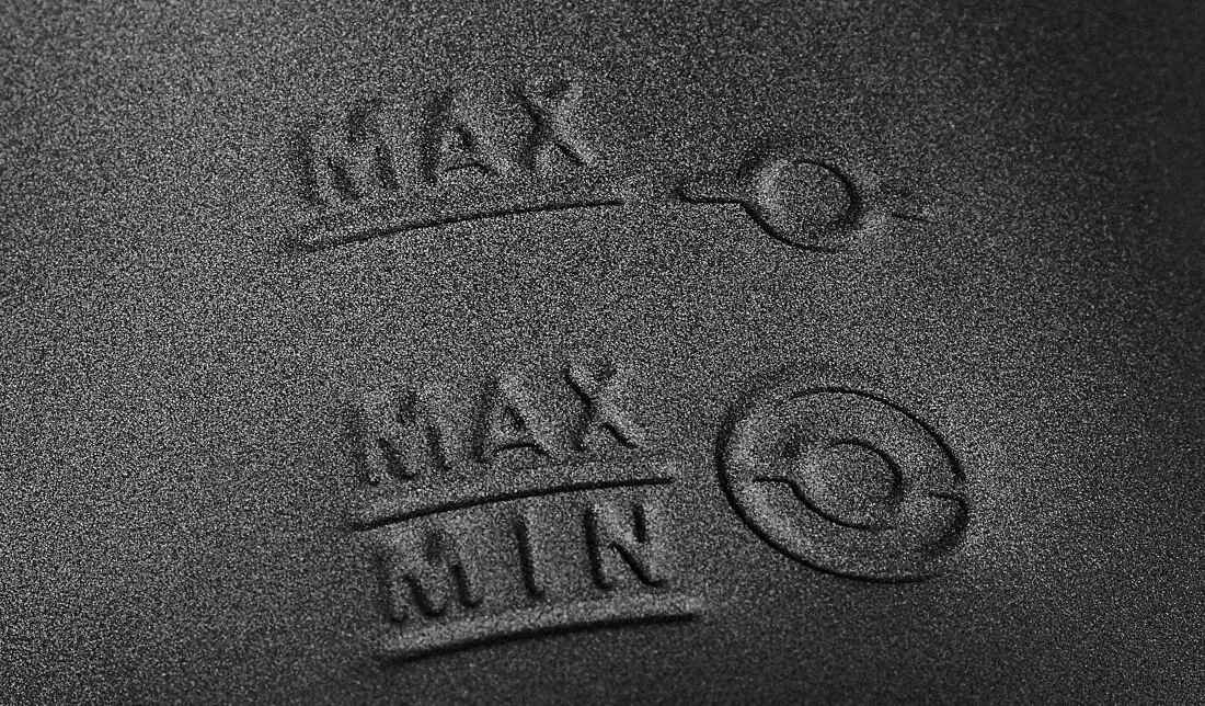 Spieniacz HUSLOG AK-8022 Czarny Oznaczenia, które pomagają w czytelne oznaczenia poziom napełnienia dopasowanie ilość mleko wybór efekty