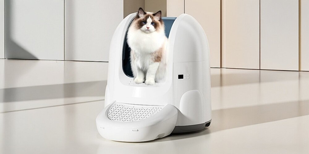 Inteligentna kuweta dla kota SPONGE Pet Litter Box zaawansowana technologia, samodzielne czyszczenie, ograniczony kontakt z zanieczyszczeniami