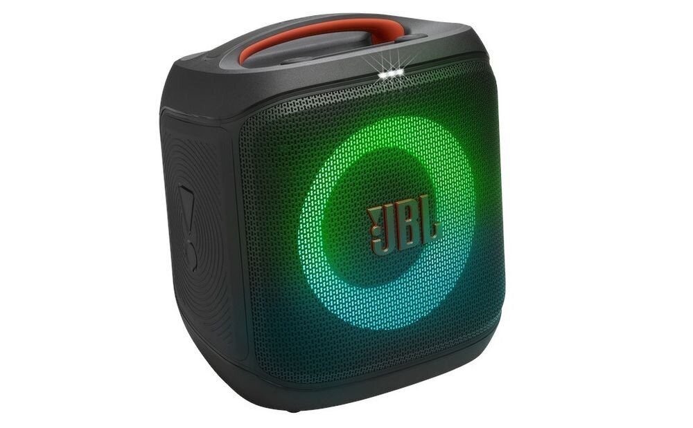 JBL PartyBox Encore Essential 2 karaoke bezprzewodowy mikrofon cyfrowy AUX USB-C i wejście gitarowe, urządzenie na białym tle