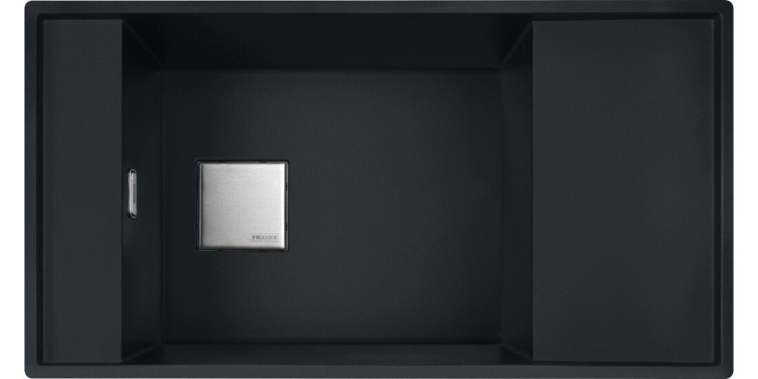 Zlewozmywak jednokomorowy z ociekaczem FRANKE Fresno FSG 611-88 114.0633.153 widok na zlew z góry odporność na plamy trwałość kwarc fragranite wytrzymałość