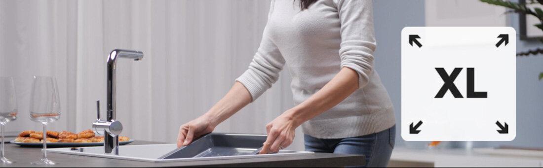 Zlewozmywak jednokomorowy FRANKE Maris MRG 110-62 125.0687.259 Biały polarny 43.3x65.3 duża komora wyposażony w pojemną i głęboką komorę z łatwością umyjesz naczynia o niestandardowych wymiarach