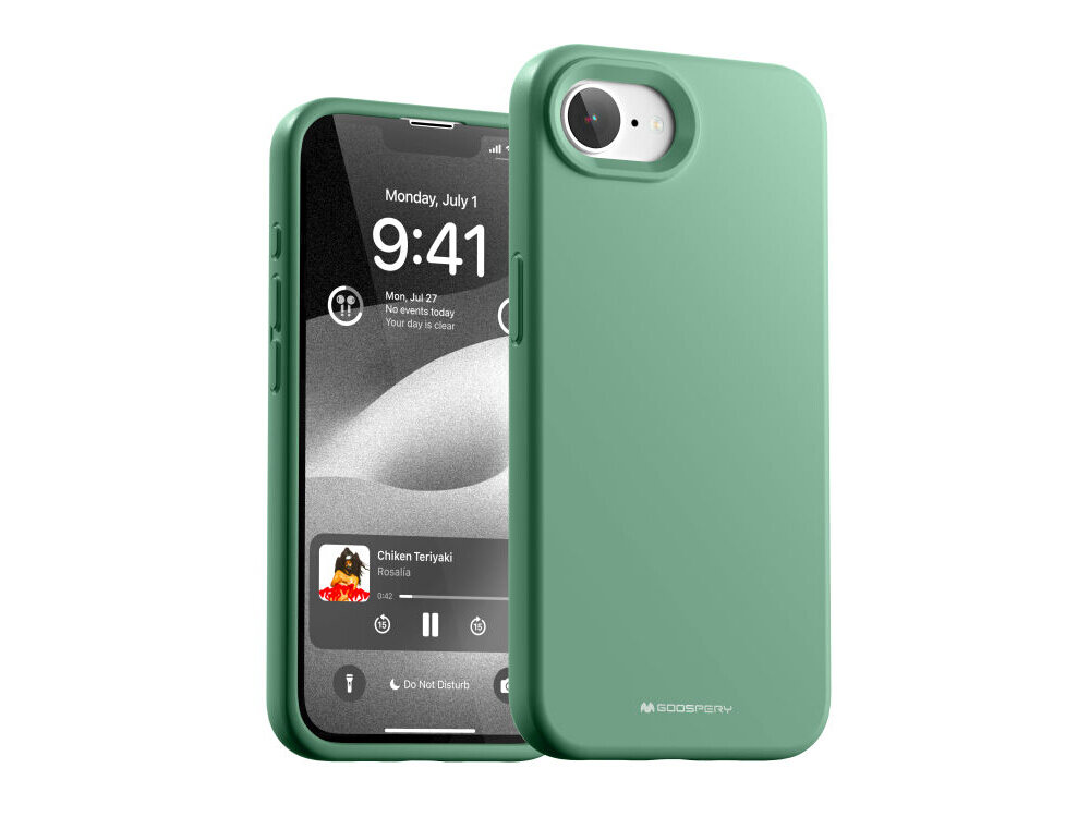Etui MERCURY Silicone do Apple iPhone 16e Zielony ochrona zarysowania uderzenia z elastycznego silikonu dopasowanie Matowe wykończenie kompatybilne z ładowaniem bezprzewodowym wygodne ładowanie