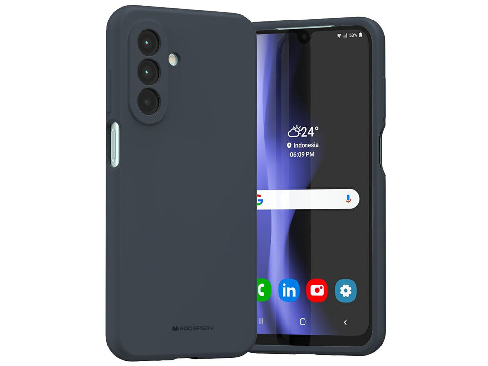 Etui na telefon Mercury Silicone
            Front i tył etui założonego na telefon
            elastyczność silikon dopasowanie powłoka odporność kompatybilność wyściółka mikrofibra