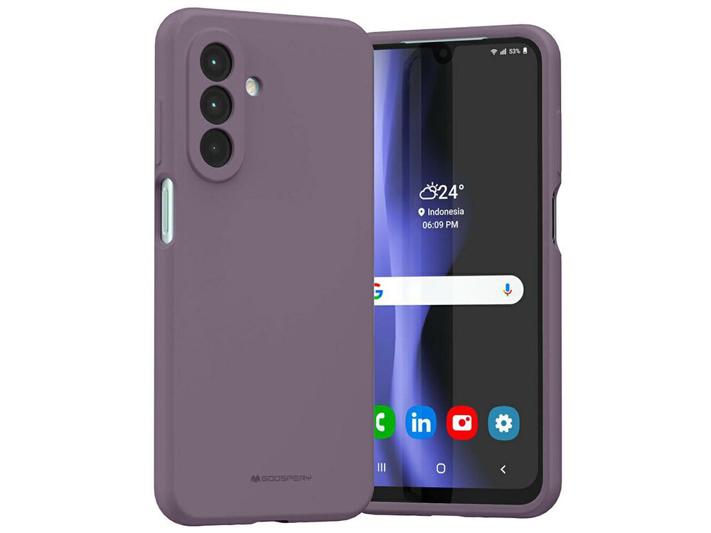 Etui na telefon Mercury Silicone
            Front i tył etui założonego na telefon
            elastyczność silikon dopasowanie powłoka odporność kompatybilność wyściółka mikrofibra