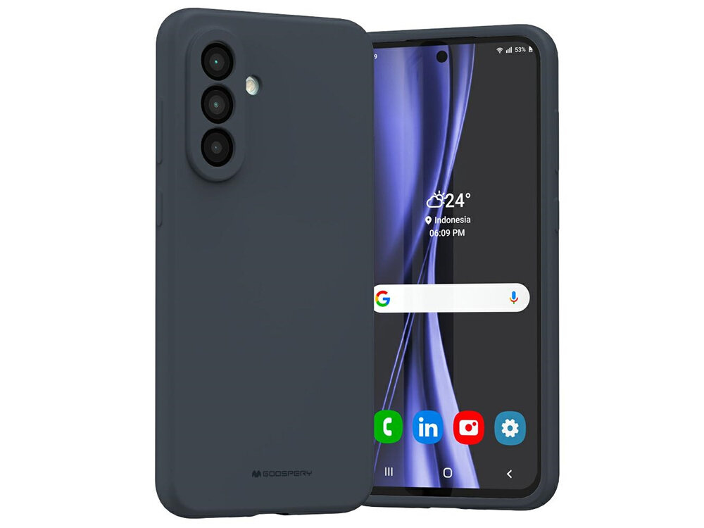 Etui na telefon Mercury Silicone
            Front i tył etui założonego na telefon
            elastyczność silikon dopasowanie powłoka odporność kompatybilność wyściółka mikrofibra