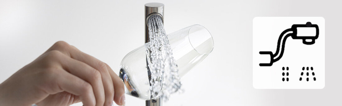 Bateria FRANKE Active L Pull-out spray 115.0653.385 Kamienny szary/chromx Funkcja prysznica szybkie i skuteczne płukanie