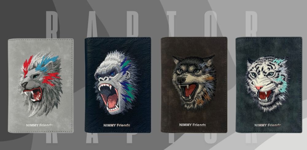 Etui na paszport Nimmy Raptor – haftowany, funkcjonalny portfel podróżny