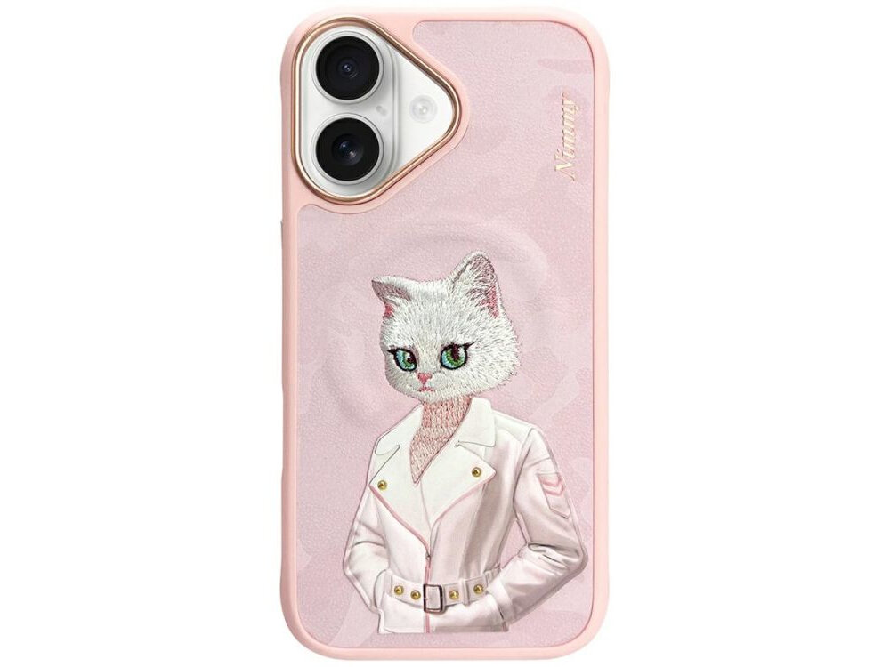 Etui NIMMY Magnetic Fashion Cute Pet MagSafe do Apple iPhone 16 etui na bialym tle, kompatybilnosc, pierscien, ladowanie bezprzewodowe, magsafe