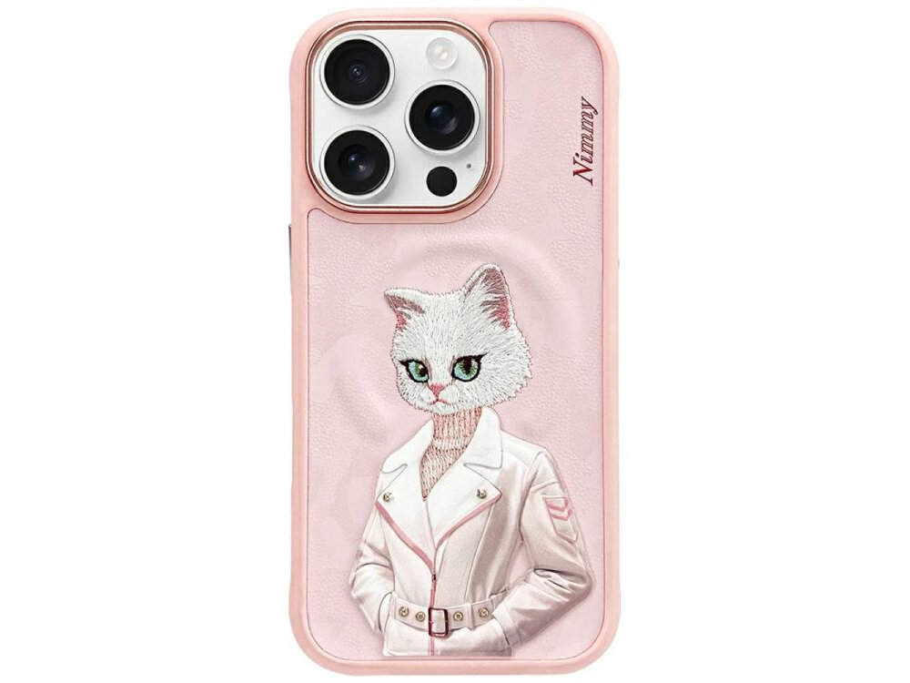 Etui NIMMY Magnetic Fashion Cute Pet MagSafe do Apple iPhone 16 etui na bialym tle, kompatybilnosc, pierscien, ladowanie bezprzewodowe, magsafe