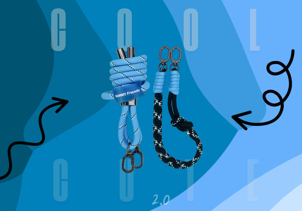 Nimmy Cool&Cute 2.0 – zestaw crossbody i handstrap do telefonu lub torebki, pastelowe akcenty