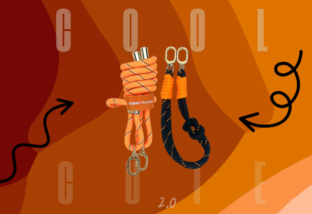 Nimmy Cool&Cute 2.0 – zestaw crossbody i handstrap do telefonu lub torebki, pastelowe akcenty