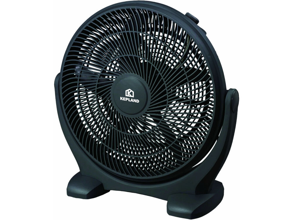 Wentylator KEPLAND 50 W Czarny kolor czarny dom biuro sklep elegancki element wystroju solidne wykonanie odporny na uszkodzenia regulacja dopsowanie do potrzeb komfortowe chłodzenie moc 50 W rozprowadzenie chłodnego powietrza funkcjonalność estetyka 