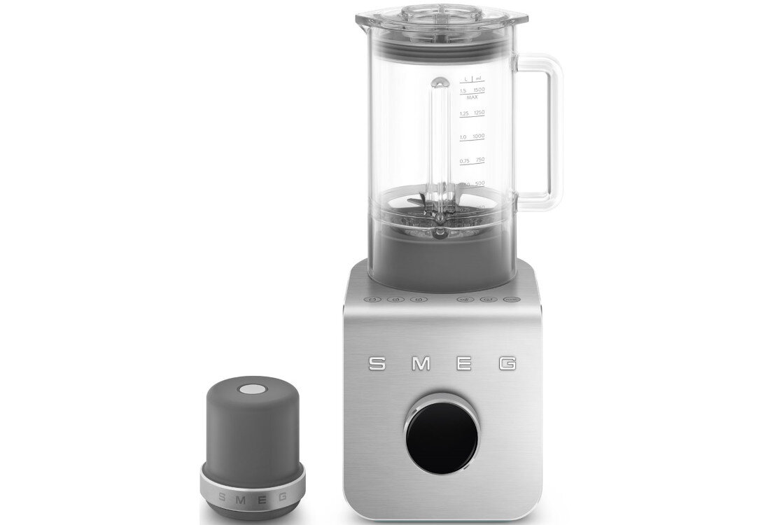 Blender kielichowy SMEG BLC02WHMEU (Wysokoobrotowy) z myślą o wygodzie Ergonomiczna miarka odmierzanie precyaja pojemność możliwość mycia w zmywarce