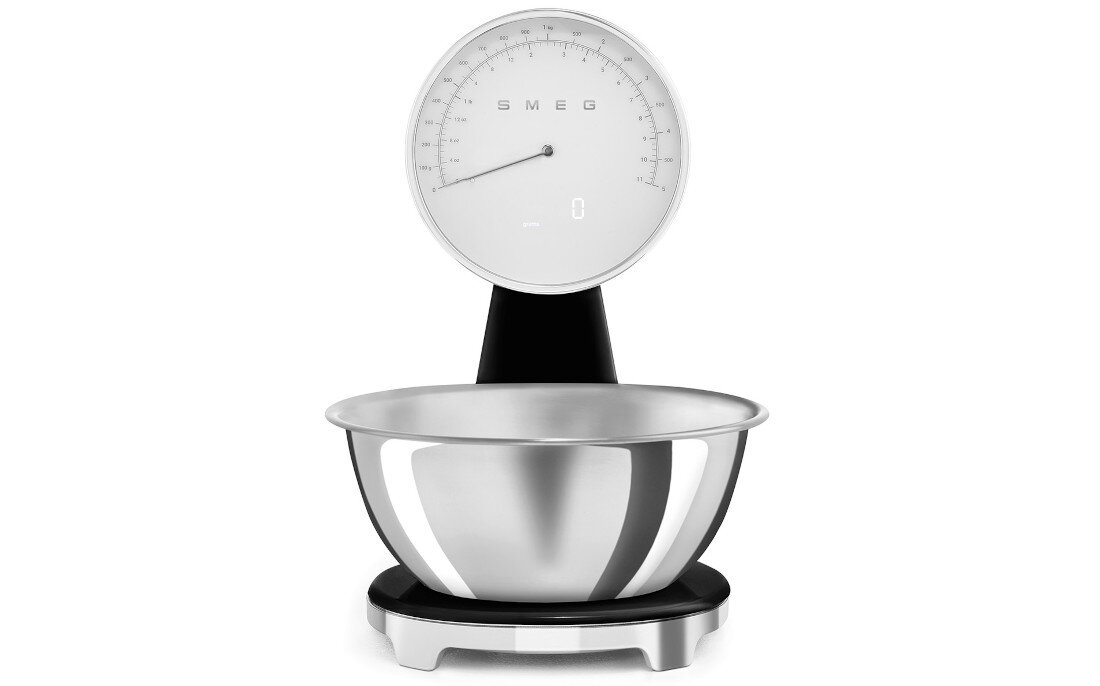 Waga kuchenna SMEG  KSF01BLWW Czarny Błękit design tło prezentacja wizualizacja Precyzja i wygoda w każdej kuchni