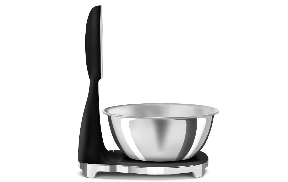 Waga kuchenna SMEG  KSF01BLWW Czarny Stal nierdzewna – trwałość i higiena wysoka jakość możliwość mycia jej w zmywarce komfort użytkowania