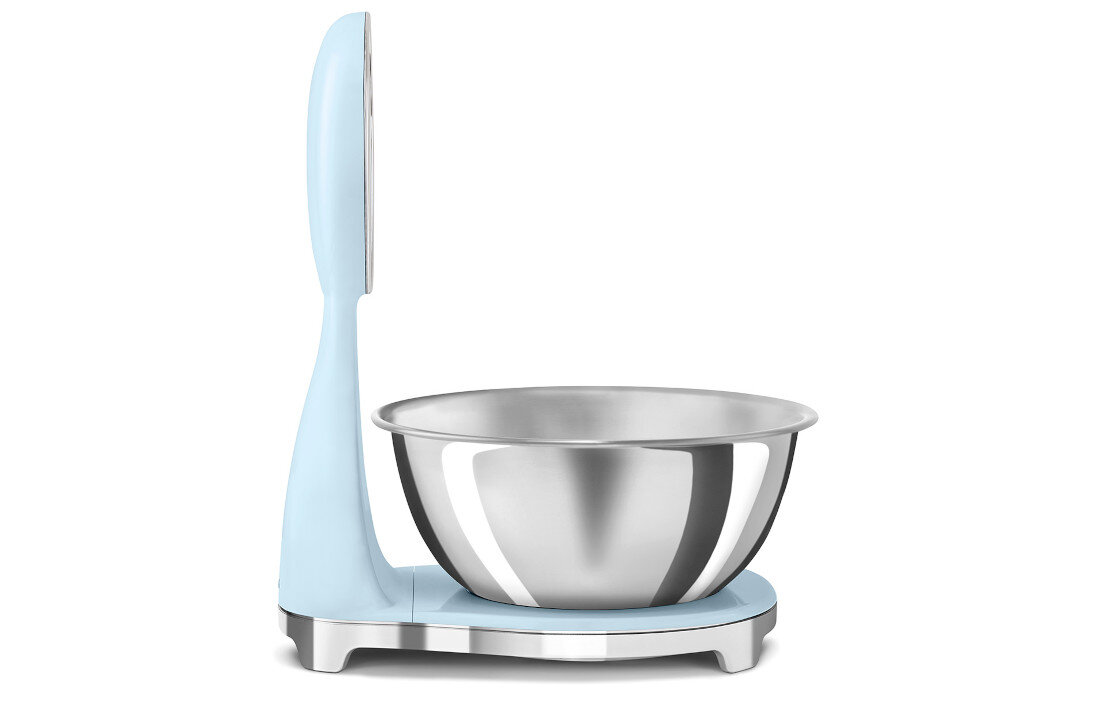 Waga kuchenna SMEG KSF01PBWW Pastelowy Błękit Stal nierdzewna – trwałość i higiena wysoka jakość możliwość mycia jej w zmywarce komfort użytkowania
